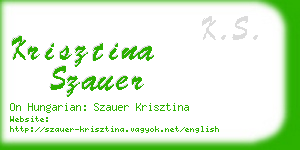 krisztina szauer business card